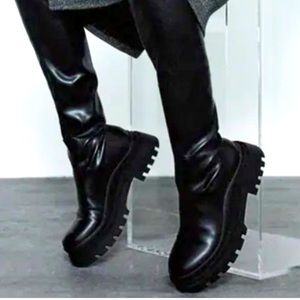 Zara Chunky Over the Knee Boots